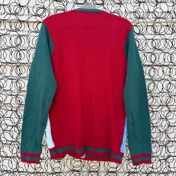 Y2K Jolly Sweaters Ugly Christmas Cardigan Gingerbread Man Scene SMALL - Picture 2 of 8